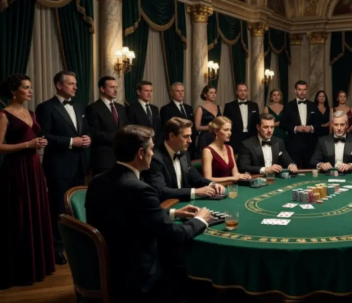 Vue d'ensemble d'une table finale historique dans une salle de casino française